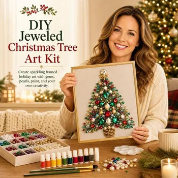Jeweled Christmas Tree Kit 1
