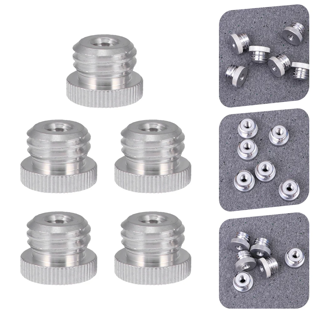 

5Pcs Mic Stand Adapter Thread Adapter Aluminum Alloy Tripod Screw for Microphone Camera Accessories Replacement
