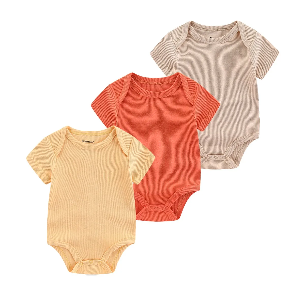 3 Pcs/Lot Solid Color Baby Unisex Bodysuits 100%Cotton Soft Newborn Boy Girl Onesies Short Sleeves Infant Outfits