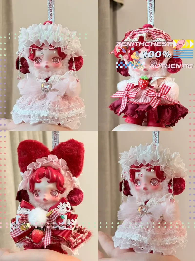 Genuine POP MART SKULLPANDA Into the Blooms Series Doll Pendant