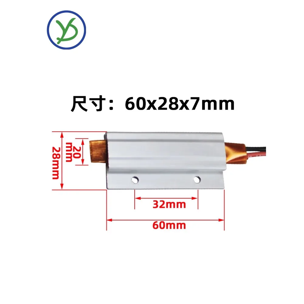 220V aluminum shell insulation type constant temperature PTC ceramic heating plate electric heater heating plate 60 * 28