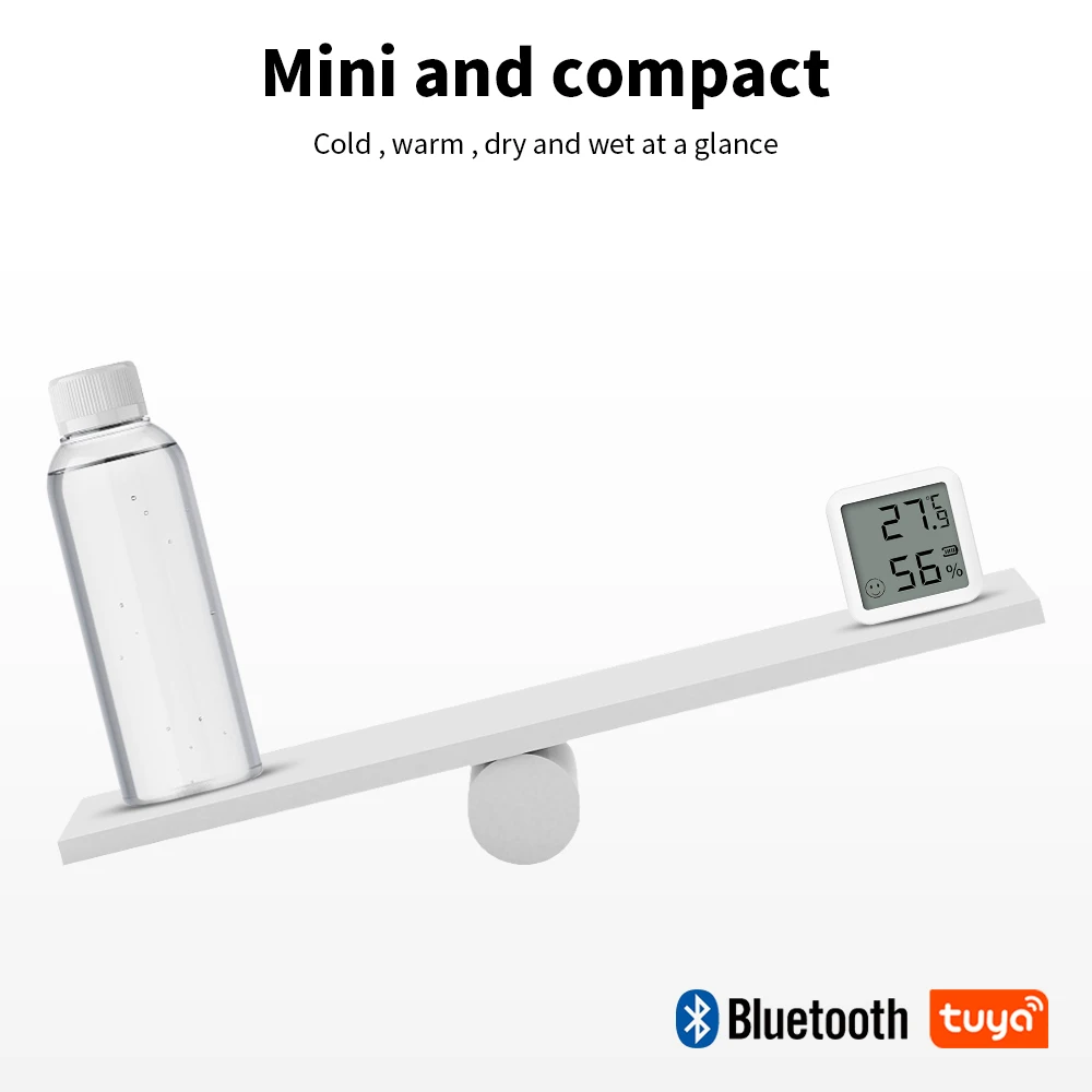 Magnet Smart Bluetooth 5.2 Temperature and Humidity Sensor LCD Display Smart Life APP Alexa Google Assistant Voice Control image 3