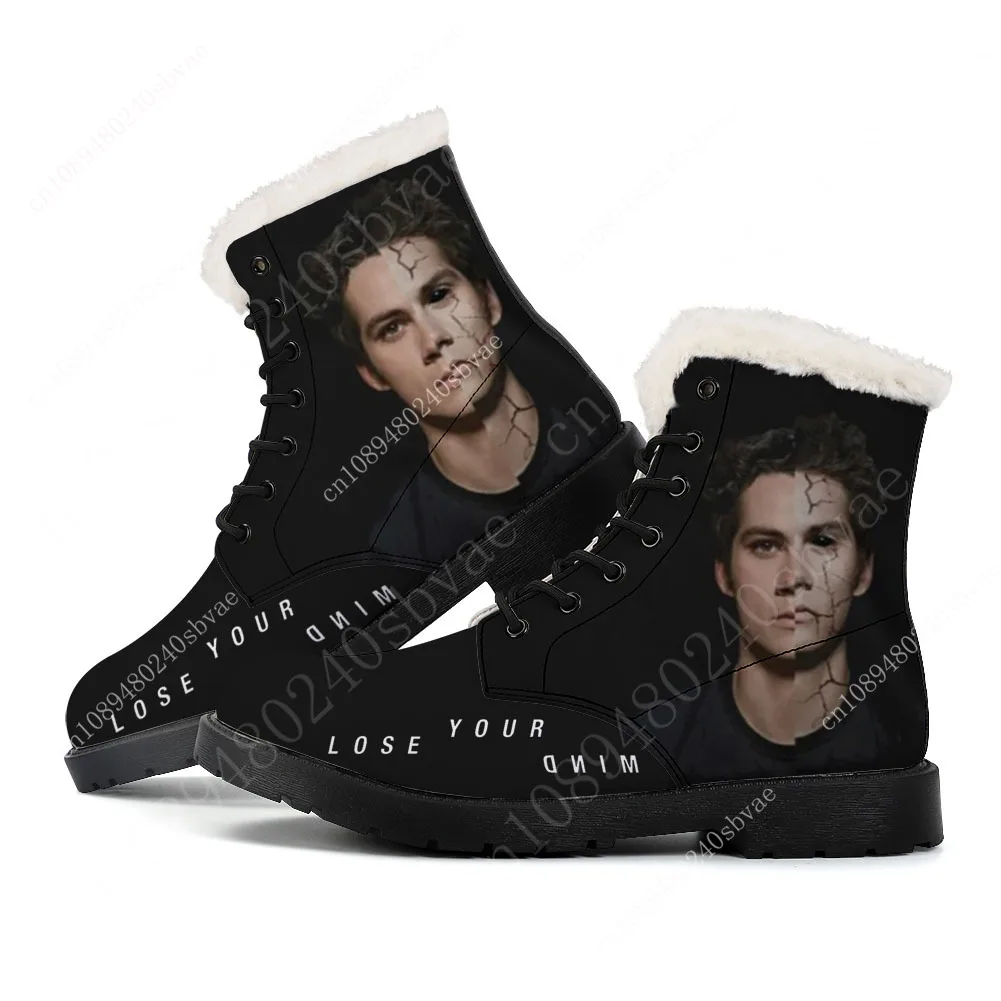 

Teen Wolf Stiles Stilinski Plush Boots Mens Womens Teenager Shoes Casual Boot Outdoor Light High Quality Couple Customize Shoe