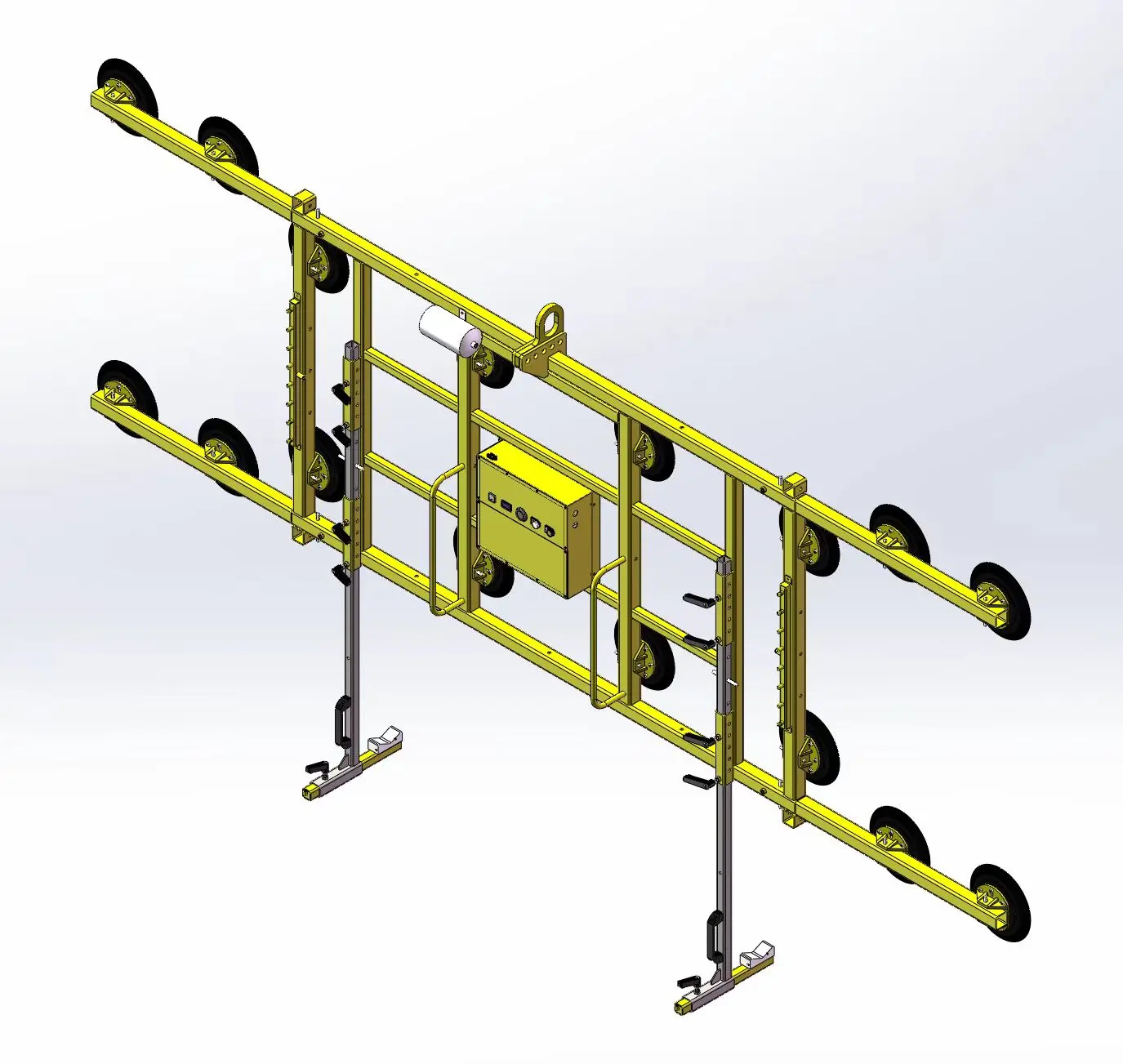 Awovolift Glass Vacuum Lifting for Glass Process Factory Hollow Line with 2 Rests Slab Vacuum Lifter Glass Lifting 1000kg CE