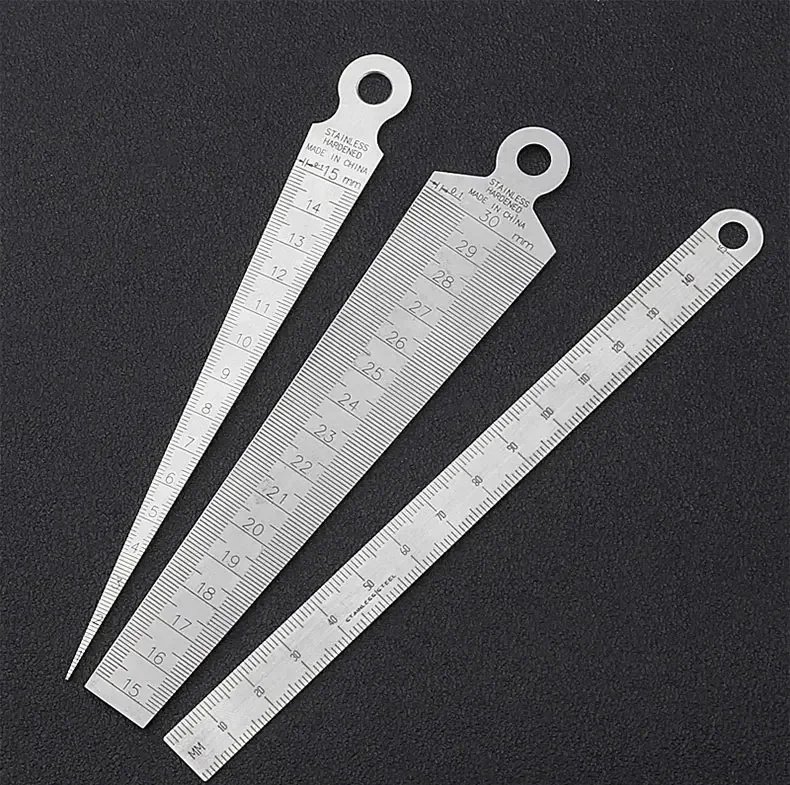 Stainless steel gap ruler tapered ruler wedge high precision 1-15mm plastic gap