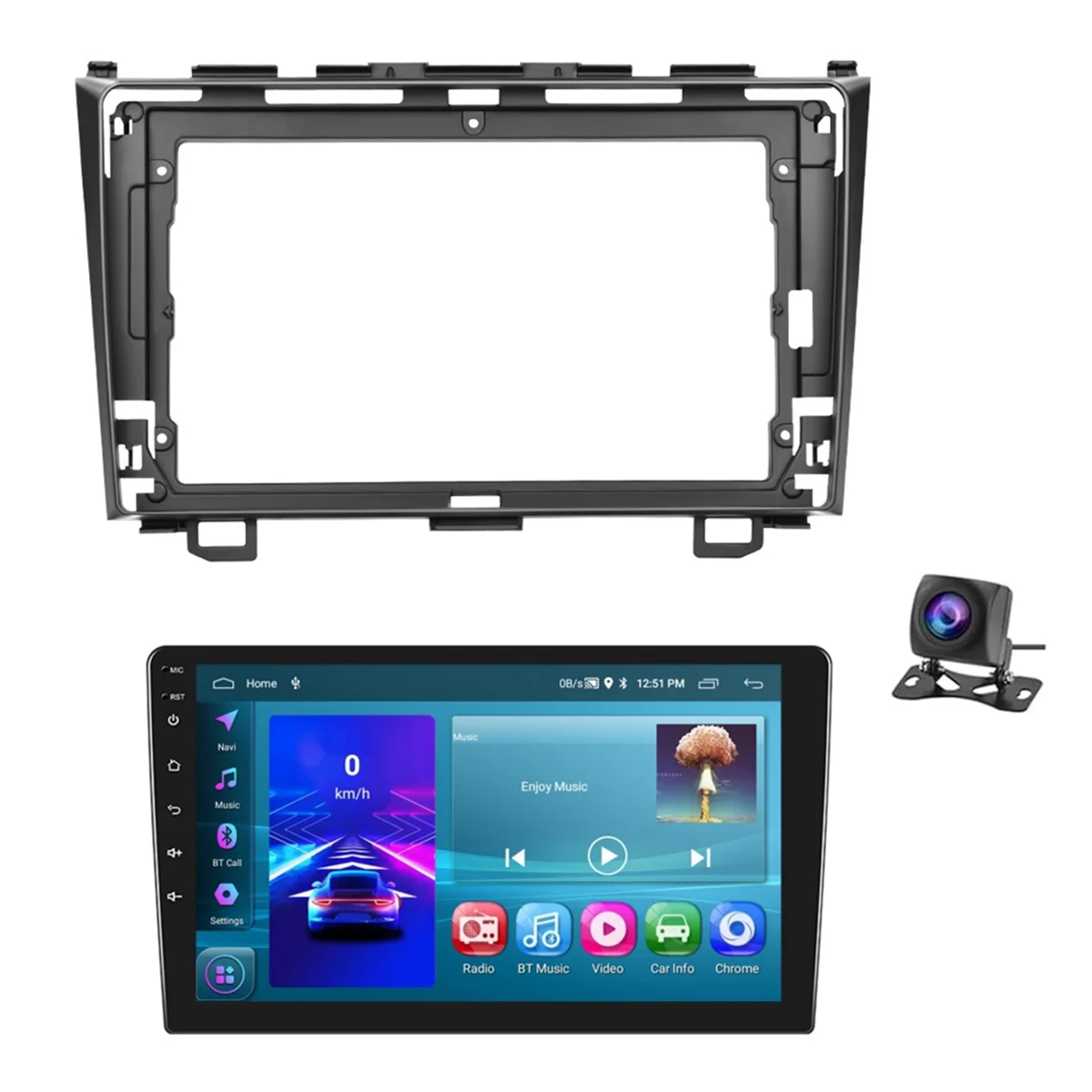 2G+64G for Honda CRV 2007-2011 Android Car Radio Stereo,Wireless Carplay Android Auto 9Inch Touch Screen Bluetooth Audio