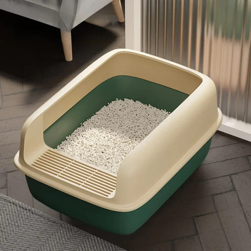 Large Capacity Kitty Litter Box Pet Sandbox for Cat Anti-Splash Cats Toilet Pet Sandbox Kitten Tray Bedpan Cleaning Cat Supplies