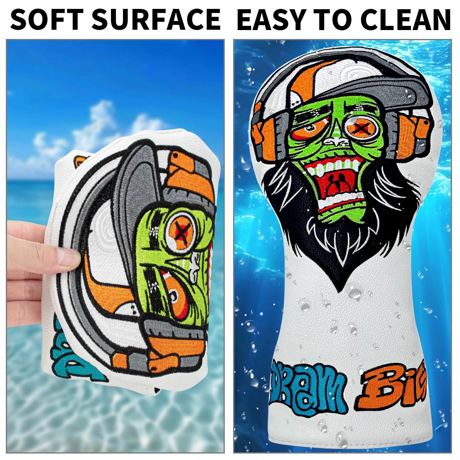 Fashion Beard Pattern Golf Club Headcover, Golf Accessories, Dustproof & Durable, Offer Reliable Club Protection image 4