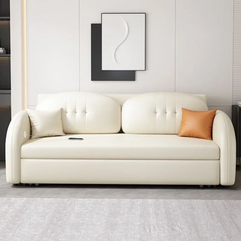 Folding sofa bed dual-purpose small apartment living room sitting and lying pull-out study sofa bed