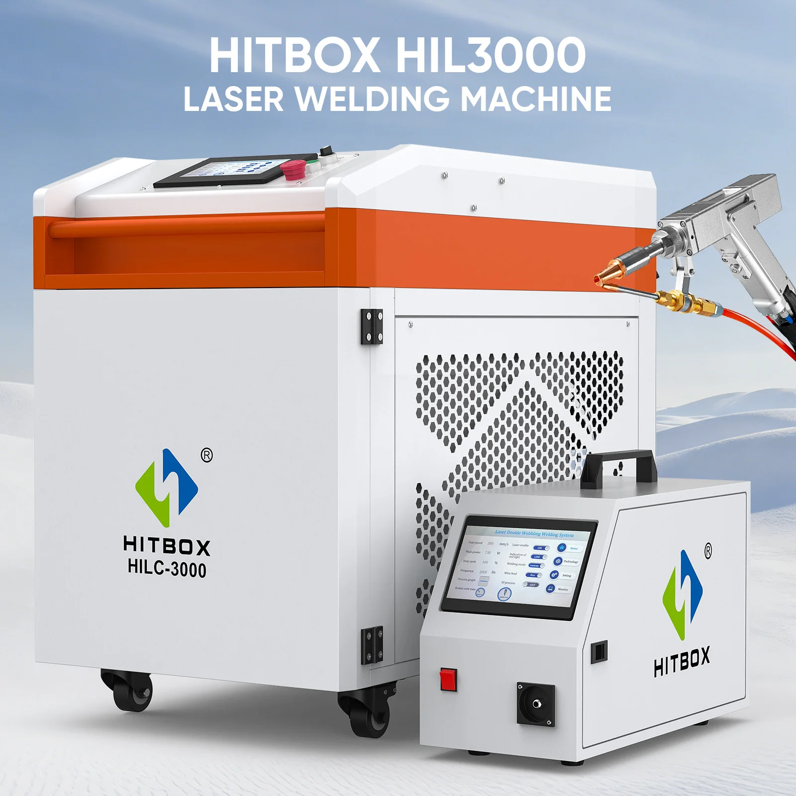 HITBOX HIL‑3000 3000W 4‑in‑1 Handheld Fiber Laser Welding Machine Water‑Cooled Laser Welder for Metal Welding Laser Cutting