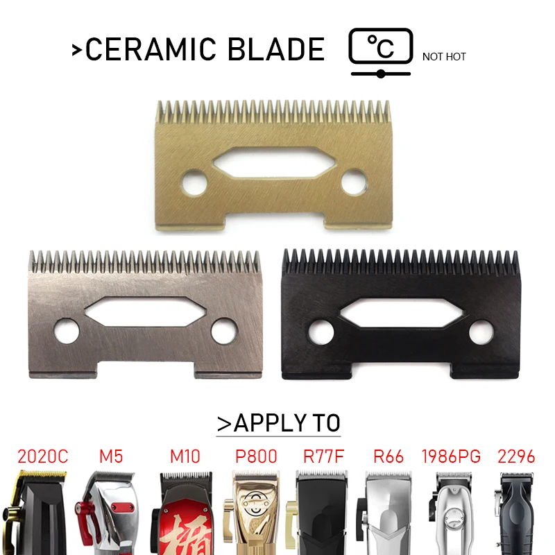 Replacement Movable Ceramic Blades for MADESHOW M10 M5f KM2296 Professional Clipper Trimmer Hair Cutting Machine Head Cutters