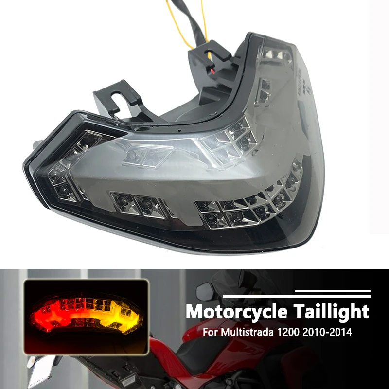 

Motorcycle LED Taillight Brake Turn Signal Light Rear Tail Light Accessories For DUCATI Multistrada 1200 1200S 2010-2014