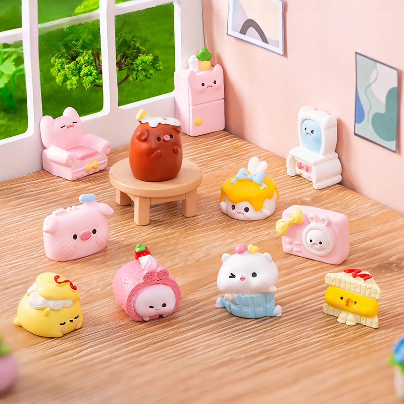 

Resin Cute Cartoon Pig Home Decoration Figurines Micro Landscape Garden Dollhouse Miniatures Room Desktop Decors Accessories
