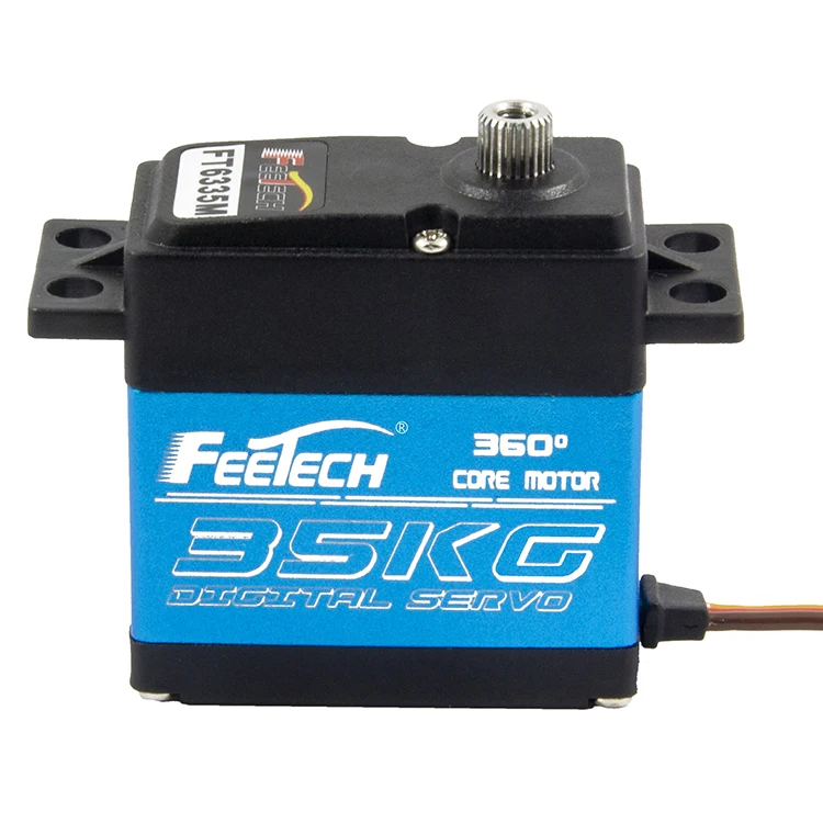 FEETECH FT6335M ดิจิตอลกันน้ํา 35 กก.แรงบิด Servo 0-360 องศาหมุนเกียร์เหล็กหุ่นยนต์ RC รถ Crawler DIY ความปลอดภัยสูงของเล่น