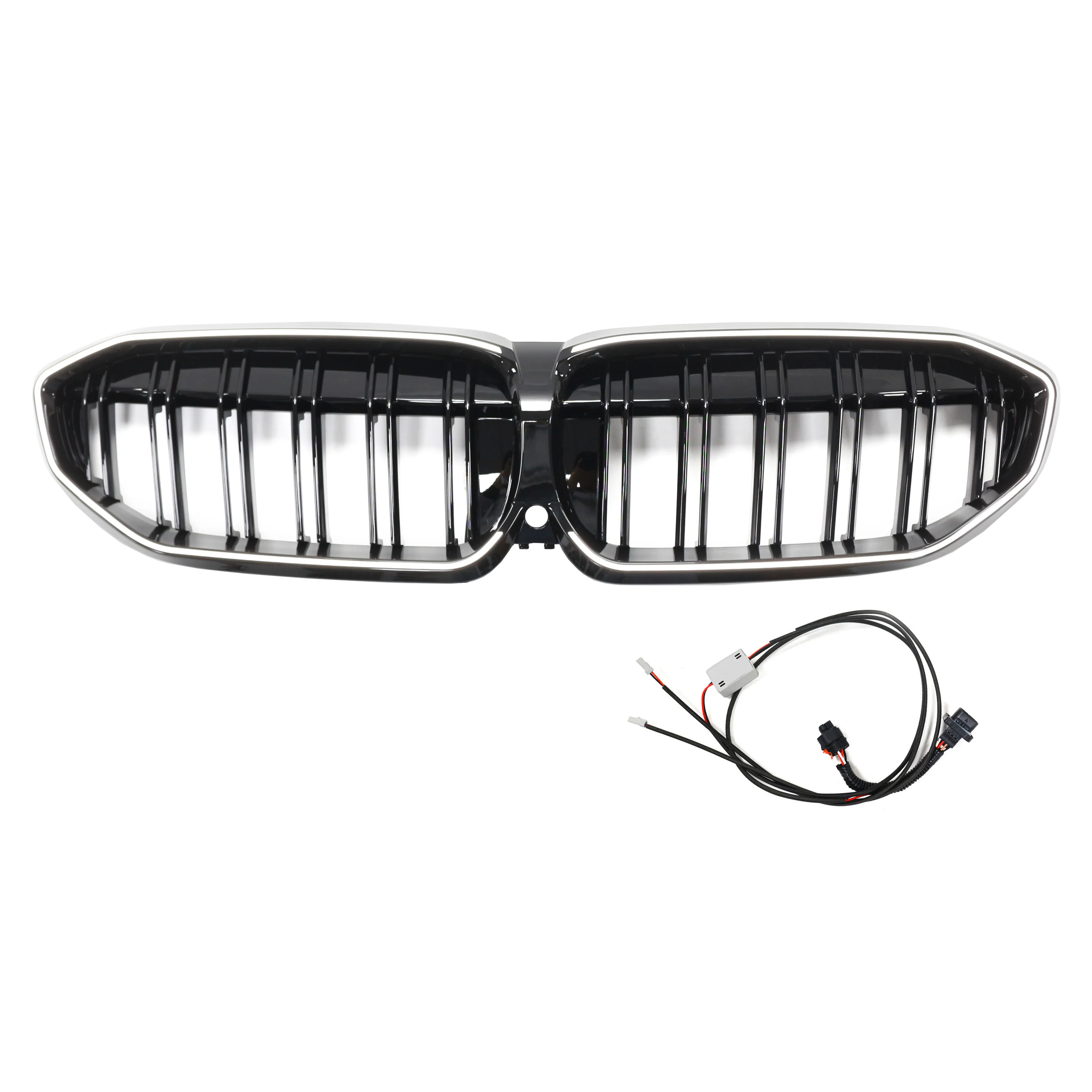 Front Bumper Kidney Grill Racing Dual Slat Auto Mesh Radiator Grille Car Front Grille For BMW 3 Series G20 2019-2022