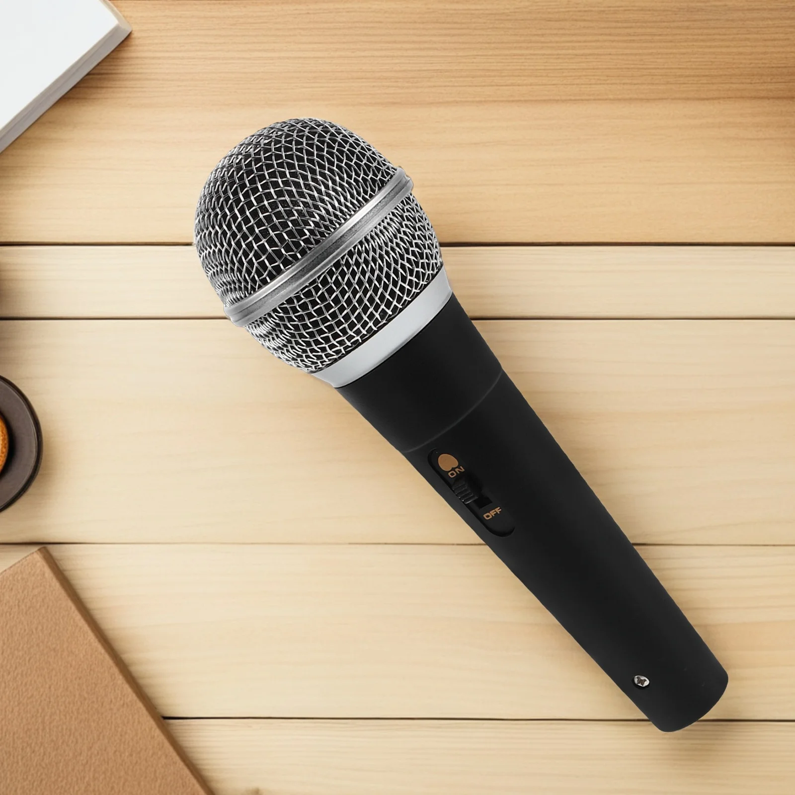 

1pcs Realistic Simulation Interview Microphone For Kids Lightweight Stage Performance Prop High Fidelity Sound Fake Mic Public