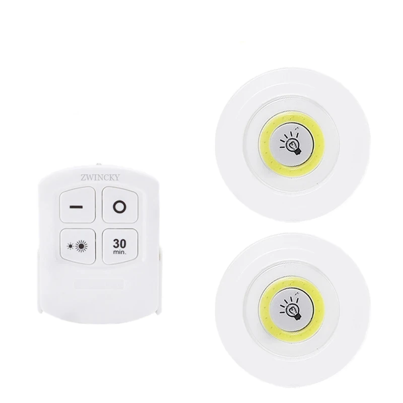 

New Dimmable LED Under Cabinet Light with Remote Control Battery Operated LED Closets Lights for Wardrobe Bathroom lightin