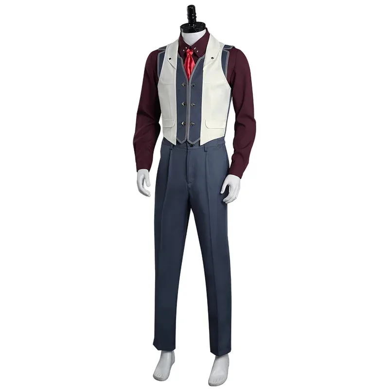 

asdh8@Anime Arcane LOL Viktor Cosplay Costume Shirt Vest Pnats Wig Outfits Fantasia Men Boys Halloween Carnival Party Disguise C
