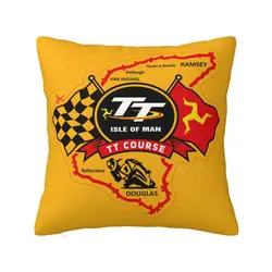 Isle Of Man Tt Racing Luxury Pillow Cover Decoration Motorcycle Sports Chair Cushion