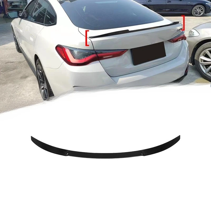 

For BMW 4 Series G26 Gran Coupe 2022-24 M4 Style Gloss Black ABS Trunk Spoiler Wing Direct Fit 3M Tape Non-Drilling Easy Install