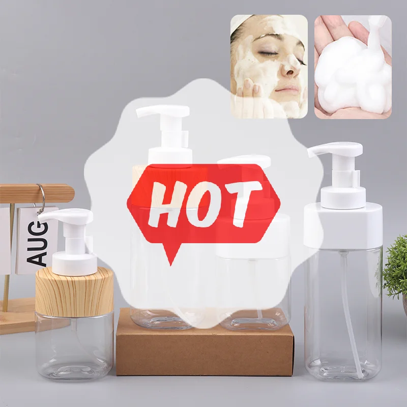 300/500 مللي الصحافة الشفافة رغوة موزع صابون اليد زجاجة هلام الاستحمام الفارغة منظف للوجه موس الحاويات السفر المحمولة #1