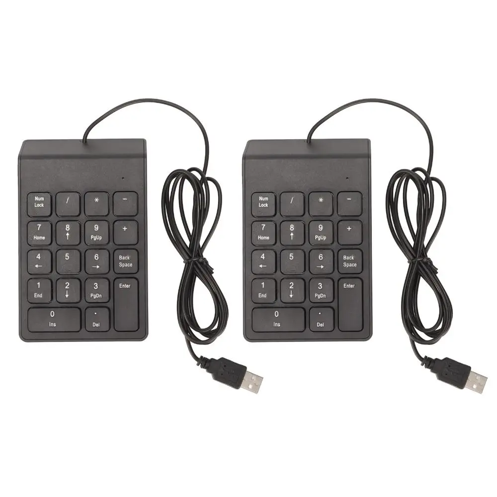 1PCS/2PCS Portable 18 Keys Wired Number Pad Plug and Play Easy Installation USB Numeric Keypad USB Keypad Office