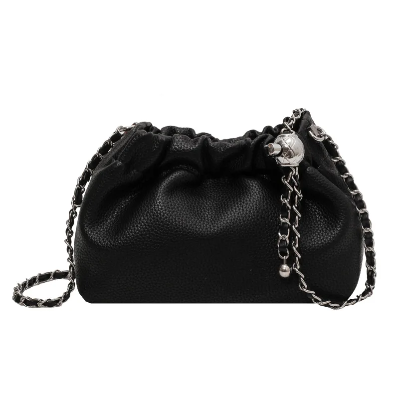 

Маленькая французская сумка с морщинистыми подмышками, модная сумка через плечо с цепочкой