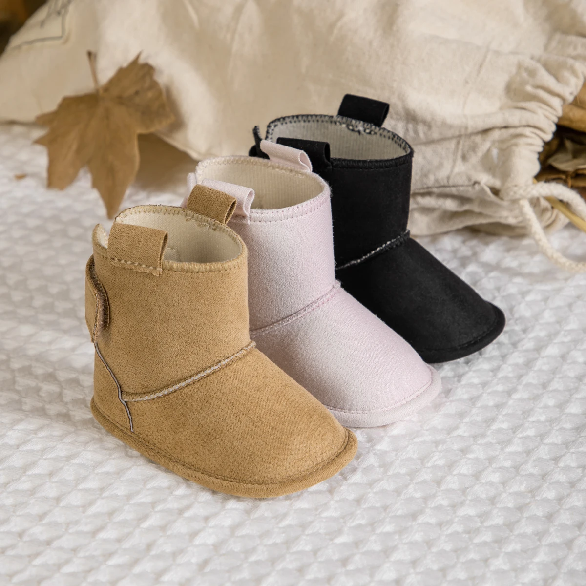 3-Colors Winter Snow Baby Booties Baby Boy Girl Toddle Shoes Newborn Cotton Anti-Slip Sole First Walkers Infant Shoes