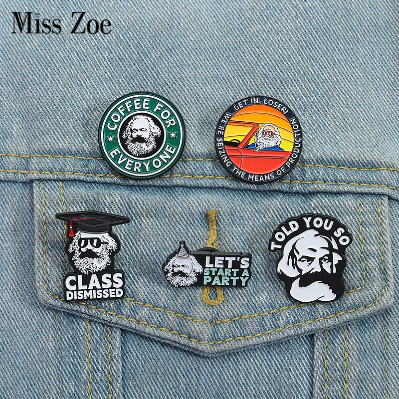 

Celebrity Portraits Enamel Pins Custom LET'S START A PARTY Brooches Lapel Badges Clothes Funny Jewelry Gift for Friends