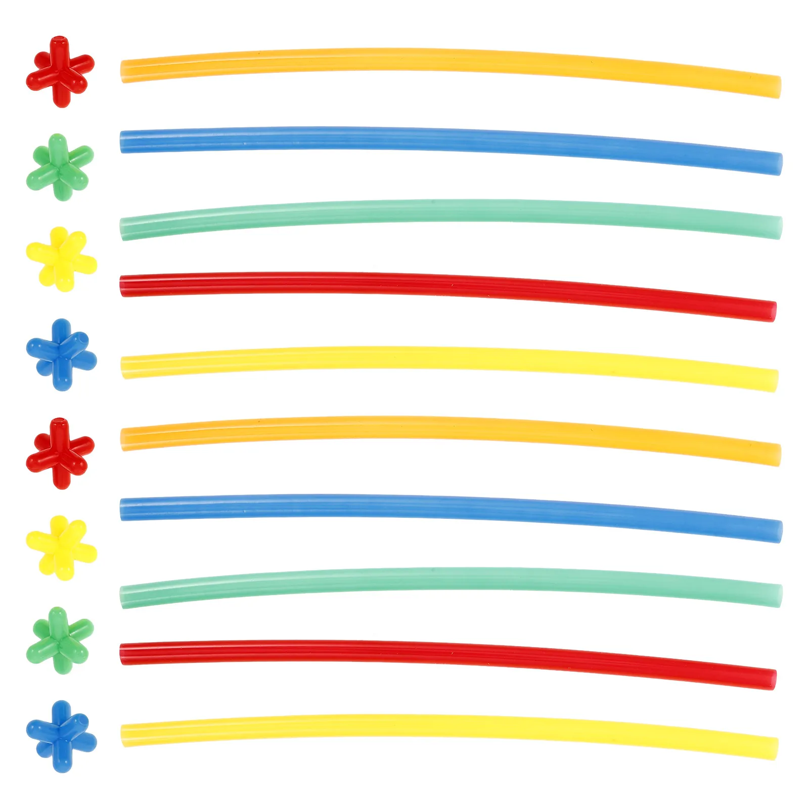 1 Zestaw Miękkich Rurki do Łączenia dla Dzieci, Edukacyjny Zestaw do Zabawy i Kreatywnego Budowania, Złączki do Rurki z Możliwością Wbudowania