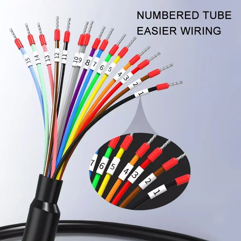 DB9 DB15 DB25 Plug with Terminal Number Tube Connector Cable 9Pin 25Pin 37 Pin Serial Port Wire Parallel Port Connecting Cord