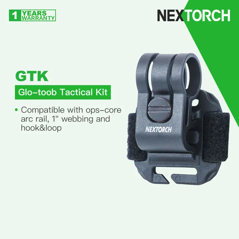 

Nextorch GTK GLO-TOOB Tactical Kit, Strong Enough to Endure Abrasion and Corrosion, Compatible with Ops-core Arc Rail