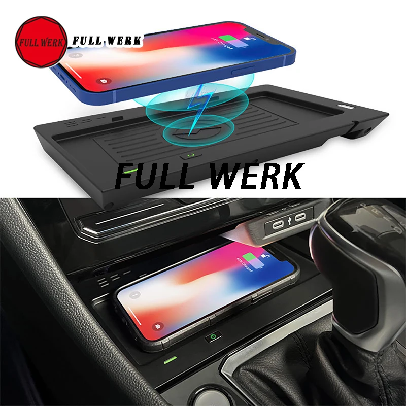 

1pc Car Phone Wireless Charger Central Control Fast Charging Phone Mount Holder Support Compatible with VW Sagitar 19-22 Interio