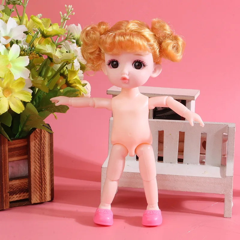 Small Doll Set for Children with 13 Articulated Joints And Multiple Hairstyle Options Cute Matching Body Included