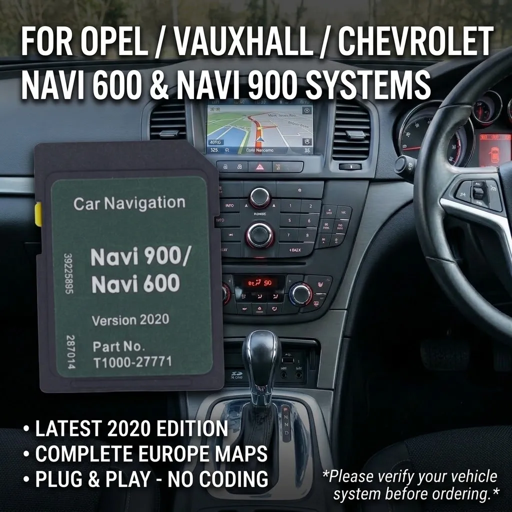Latest Europe Map GPS Navigation SD Card for Opel Astra J Insignia Mokka Chevrolet Cruze Fit Navi 600/900 OEM T1000-27771