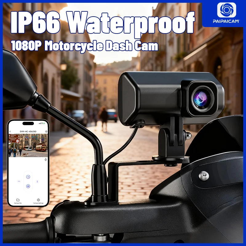 1080P Motorcycle Sports Camera HD Dash Cam Dvr Video Recorder WiFi Waterproof Recording for NO.9 Electric Bicycles Mountain Bike