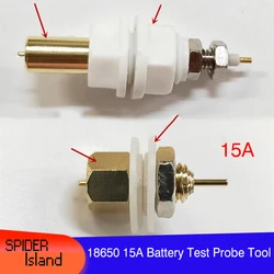 1Pair 15A 18650 Positive Negative Battery Test Stand Probe Thimble Battery Pin Spring Battery Testing Charging Pin Polymer Test