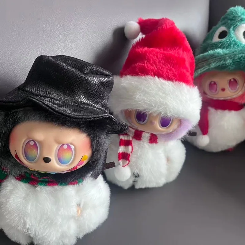 Ubranka dla Labubu, pasujące do Labubu V1 V2 V3, świąteczny zestaw renifera, czerwone ubrania Labubu, świąteczny prezent modowy.