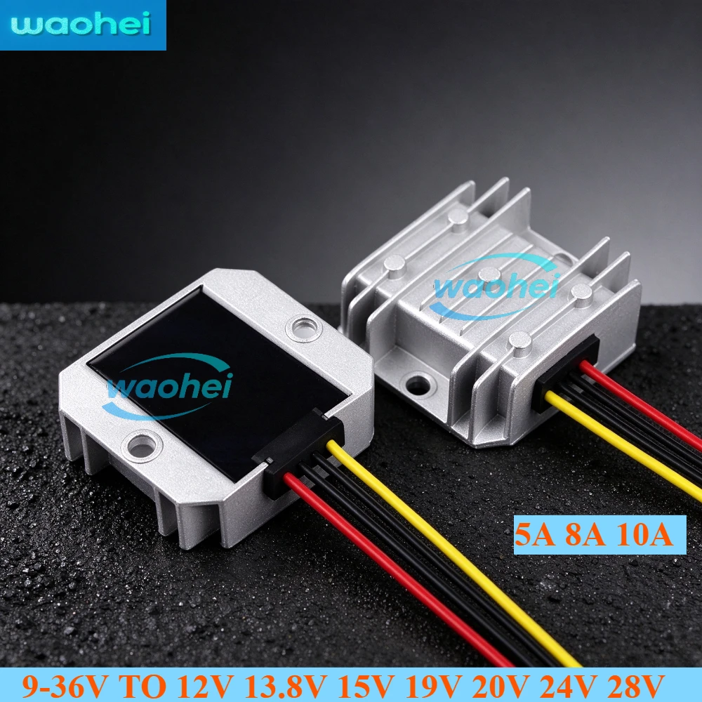 DC-DC Power Converter 9-36V 12V 24V To 12V 13.8V 15V 19V 24V Voltage Stabilizing Module Automatic Voltage Regulator Power CE