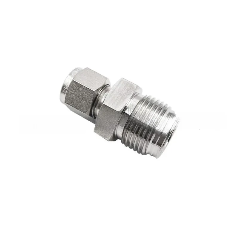 For Replace VCR Male Thread Face Sealing Surface NPT External Thread Ferrule Fitting 316L Stainless Steel