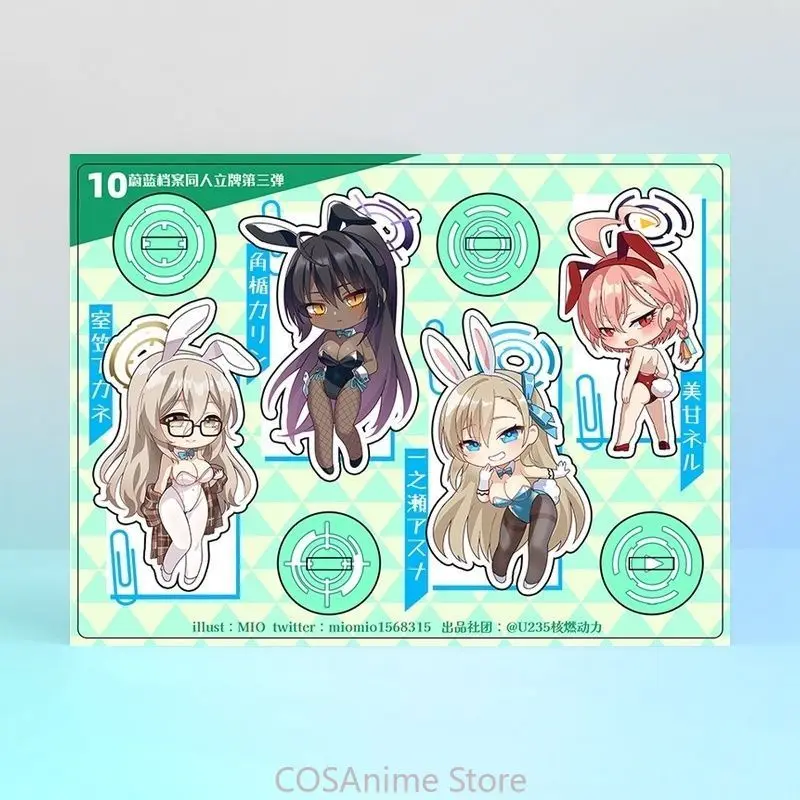 

Anime Game Blue Archive Yuuki Asuna Kakudate Karin Kawaii Cosplay Acrylic Desktop Stand Figure Collection Standing Sign Model