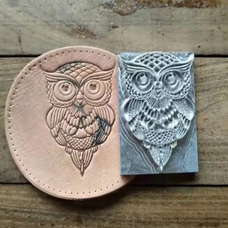 

1PCS Aluminum Owl Design Leather Embossing Stamp For DIY Leather Craft Engraving Tool