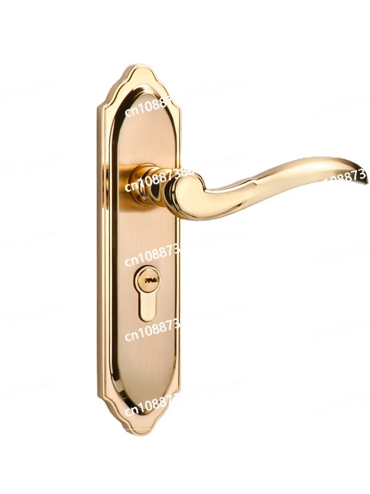 Yy Door Lock Indoor Brushed Golden Bedroom Universal Mute Lock Door Lock