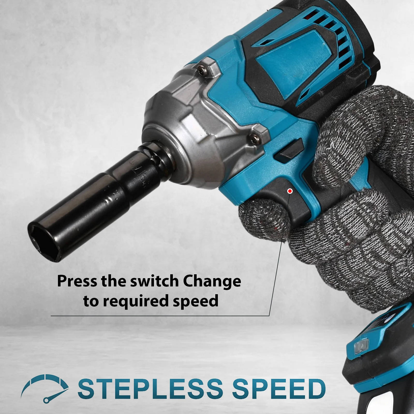 1200N.M Drehmoment Bürstenlosen Elektrischen Schlagschrauber 1/2 Zoll Cordless Elektrische Schlüssel Schraubendreher Werkzeuge Für Makita 18V Batterie Pins – Detail 6