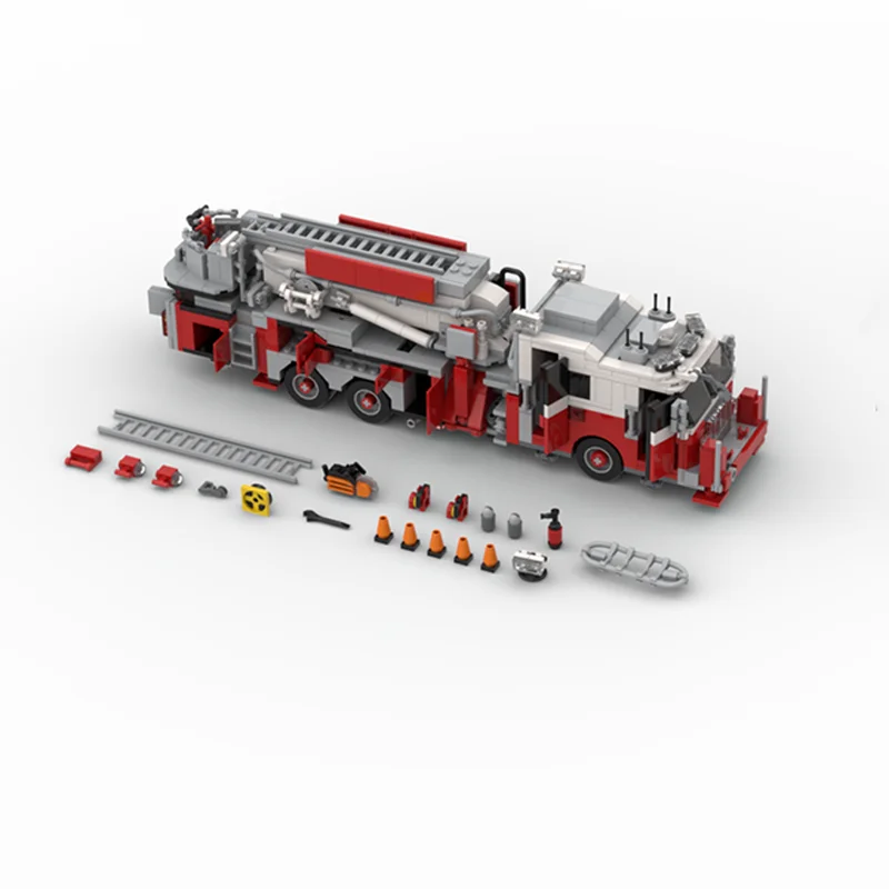 Kit de Construction de cuisine de l'enfer Moc, 1365 pièces, véhicule de sauvetage Detai, blocs de Construction éducatifs, jouets d'anniversaire, cadeau