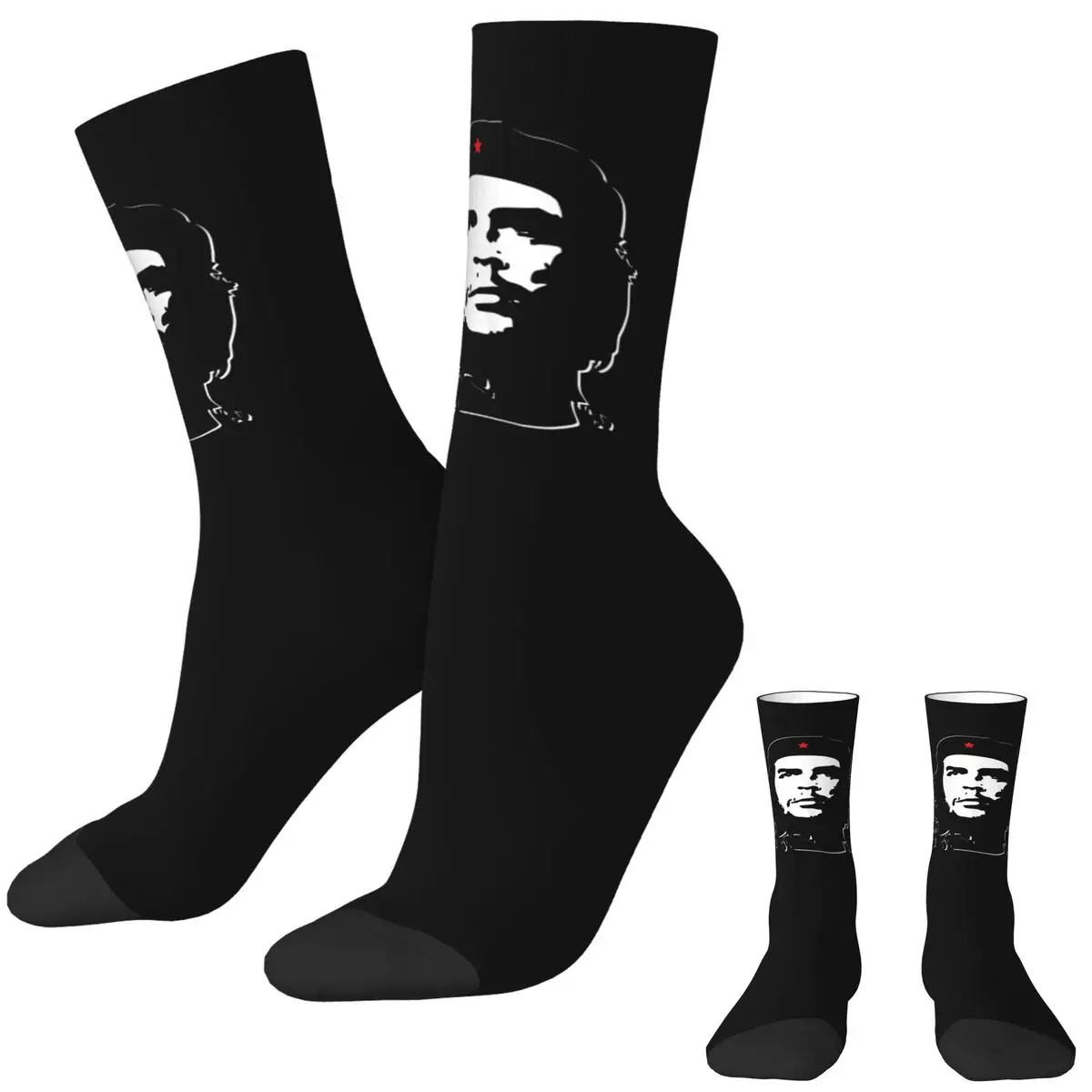 Che Guevara Argentine Stockings Cuba Graphic Trendy Socks Autumn Non Slip Socks Men Outdoor Sports Comfortable Socks