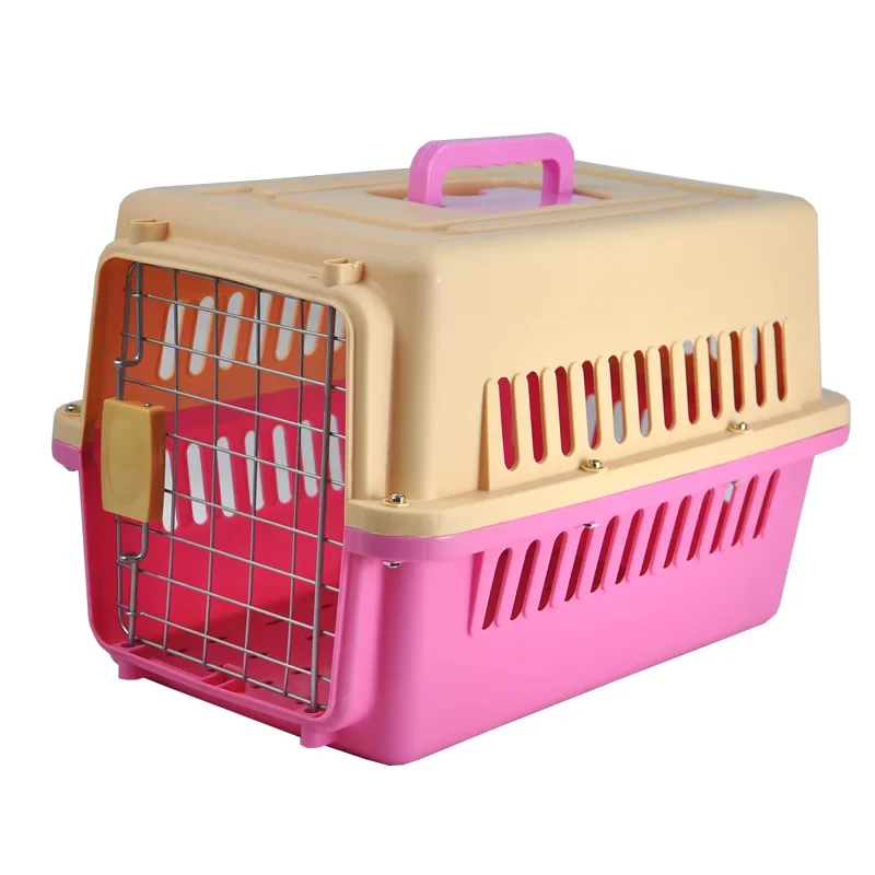 

Regulated Airline Shipping Approved car Portable Plastic Pet Dog Transport Box Air Travel Kennel hpe smart Carrier Crate Cage