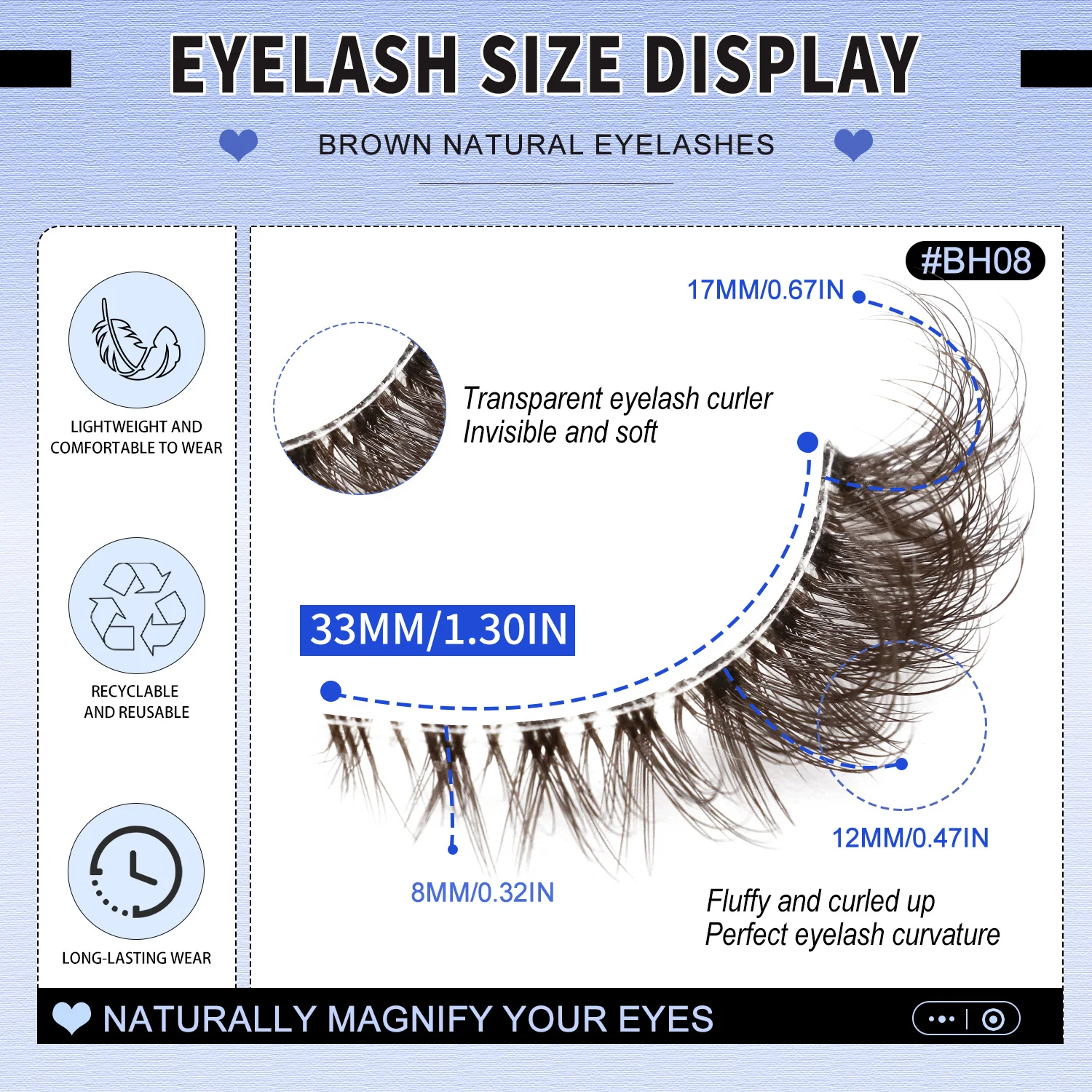 VELTRINAY キャットアイまつげ つけまつげ ブラウンまつげ クリアバンドつけまつげ フェイクミンク ふわふわまつげ メイクアップ