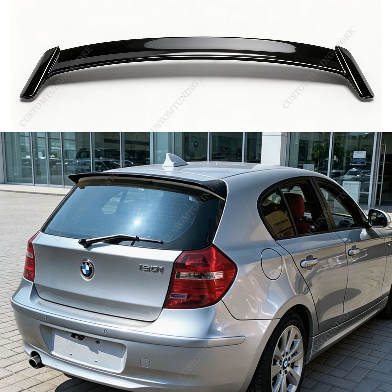 

Gloss Black ABS Rear Roof Spoiler For BMW E81 E87 1 Series 116i 116d 118i 118d 120i 120d 123d 130i Hatchback 2004-2010 Tuning