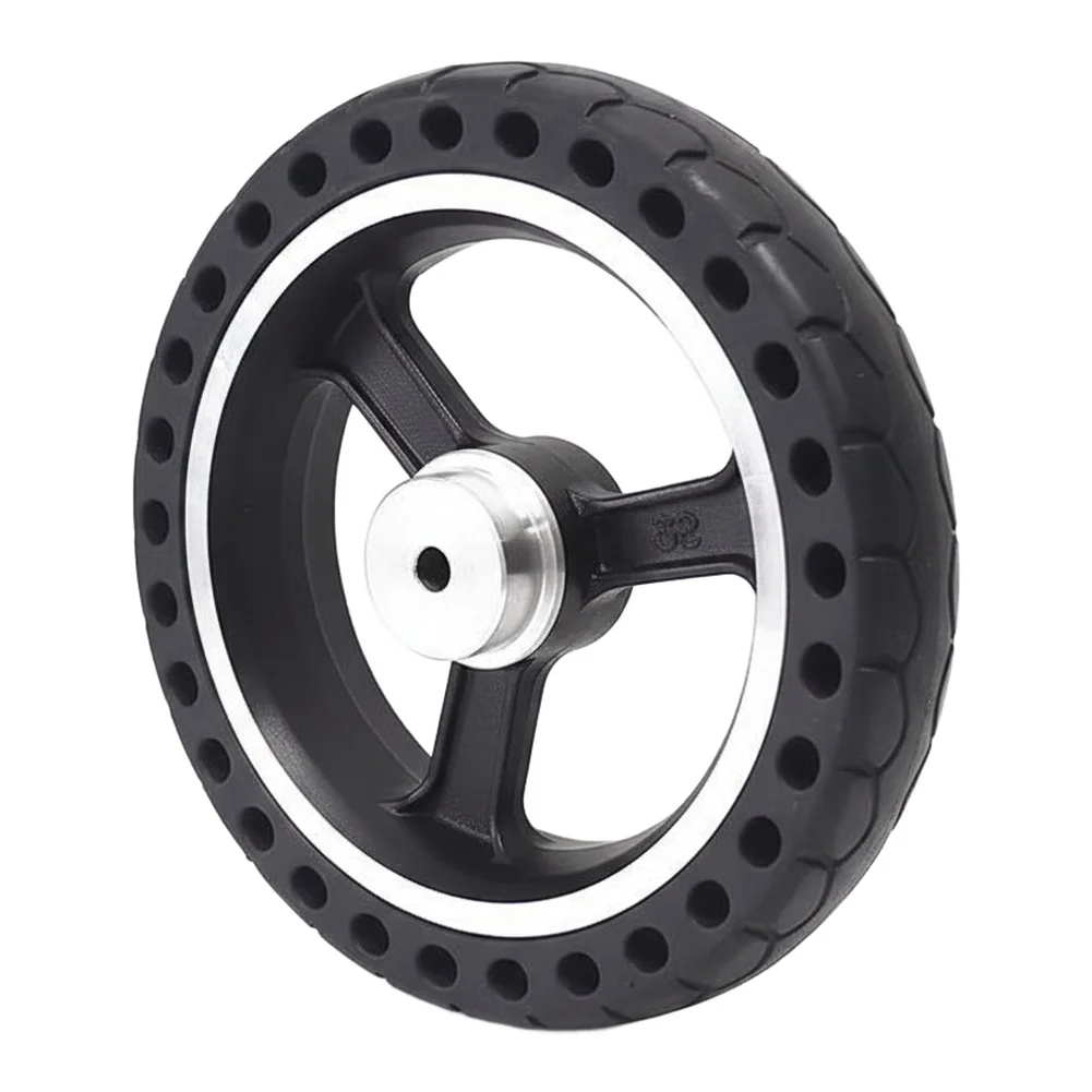 

5 5 Inch Robot Tires with Solid Rubber Tread and Metal Rims 145x45mm Size Compatible with 5 5 to 6 Inch Drive Wheels